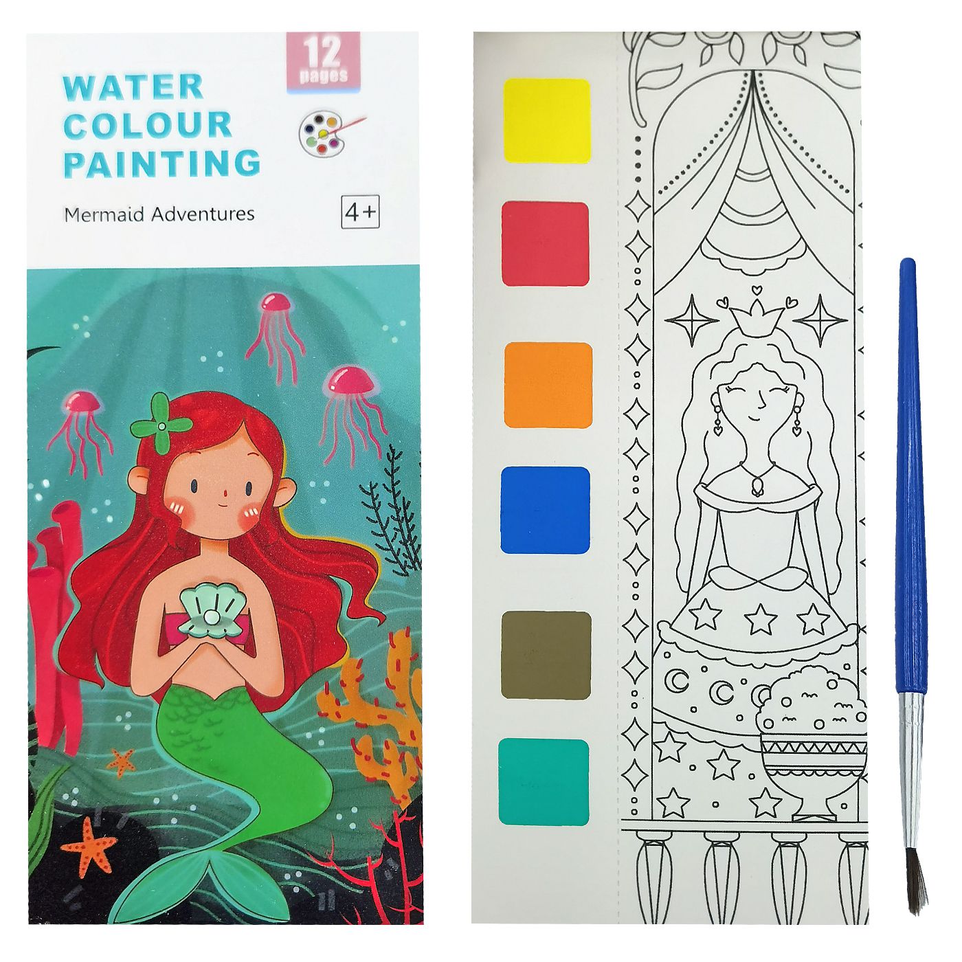 Άλμπουμ Χρωματισμού με Νερομπογιές & Πινέλο Γοργόνα 19x8cm JustNote 703226 Άλμπουμ Χρωματισμού με Νερομπογιές & Πινέλο Γοργόνα 19x8cm JustNote 703226