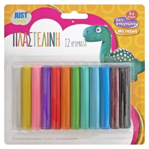 Πλαστελίνη σετ=12χρωματα 200g net JustNote 70901