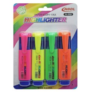 Μαρκαδόροι Υπογραμίσεως 5mm σετ=4τεμ  JustNote 80156