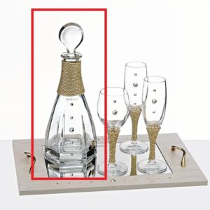 ΚΑΡΑΦΑ ΜΕ SWAROVSKI ΚΑΙ ΧΡΥΣΟ ΚΟΡΔΟΝΙ 11X11X33