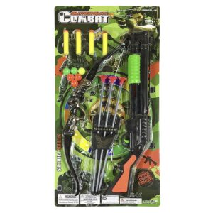 Καραμπίνα με Μπαλάκια & Βελάκια + Τόξο με Βέλη + Στόχος σε Καρτέλα 29x58cm ToyMarkt 88655