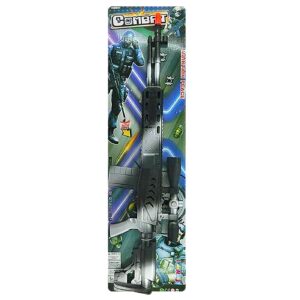 Οπλοπολυβόλο Μεγάλο με Σκόπευτρο Μαύρο 21x77x4cm ToyMarkt 88806