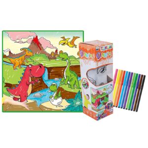 Ζωγραφική Δεινοσαυράκια 50x50cm & 12 Χρώματα 8x8x26cm ToyMarkt 913204