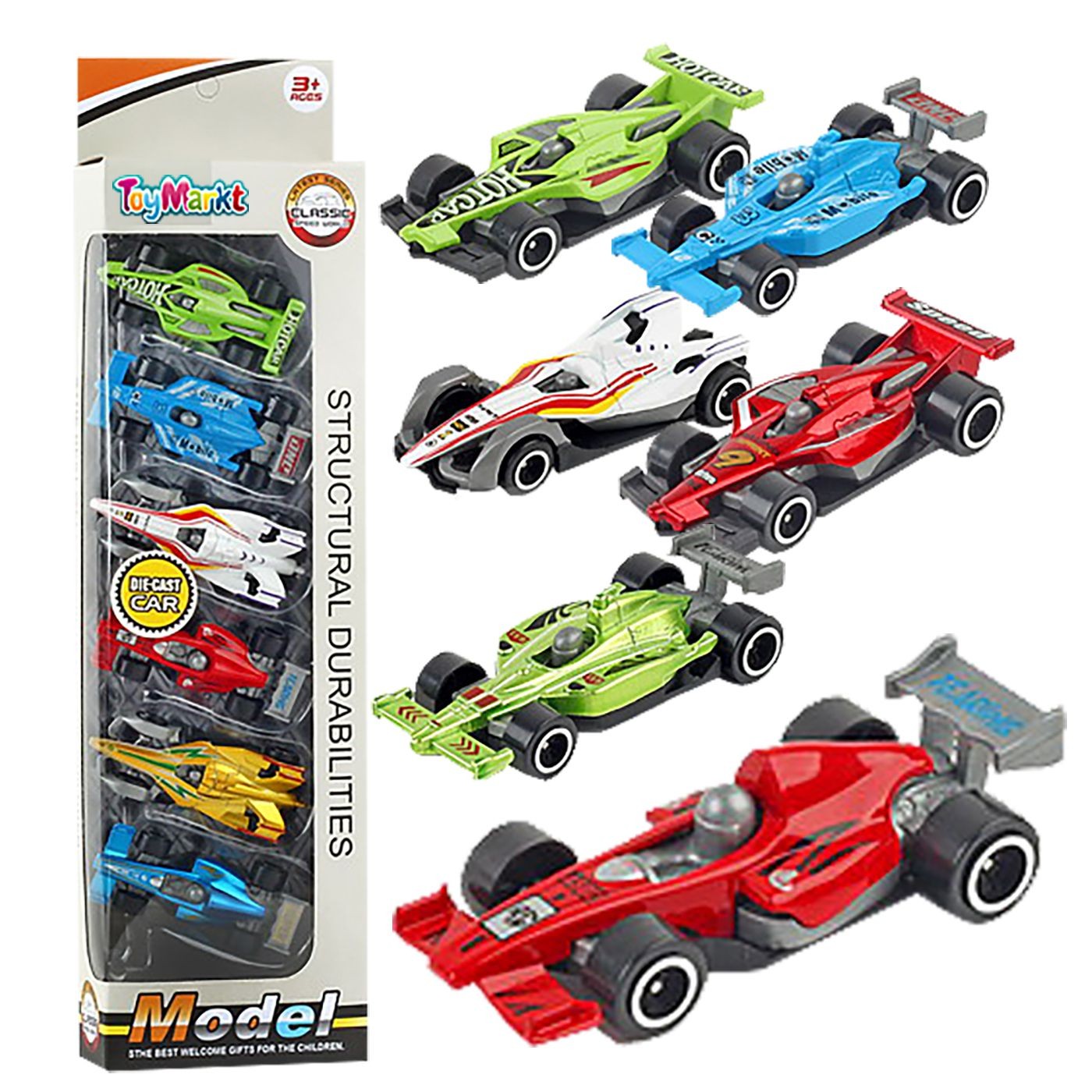 Κουτί 6 Φόρμουλες 8cm Μεταλλικές Free Wheels 9x35x4cm ToyMarkt 913481 Κουτί 6 Φόρμουλες 8cm Μεταλλικές Free Wheels 9x35x4cm ToyMarkt 913481