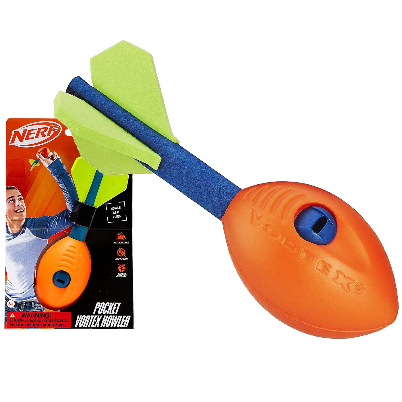 Nerf Sports Μπάλα Πύραυλος Pocket Vortex Howler 17x ø5,5cm ToyMarkt 913507 Nerf Sports Μπάλα Πύραυλος Pocket Vortex Howler 17x ø5
