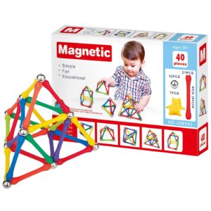 Μαγνητικές Κατασκευές 40 τεμ 22x15x4cm ToyMarkt 95449