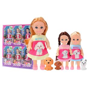 Κούκλα 11cm & Ζωάκι pet 8x16x4cm ToyMarkt 98249
