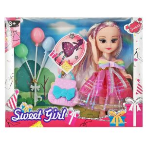Κούκλα 15cm Μπαλόνια & Αξεσουάρ 20x15x5cm ToyMarkt 98264