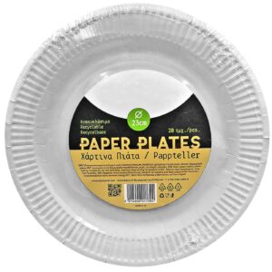 Πιάτα Χάρτινα 23cm πακ=20τεμ ø23cm Homie 1002074