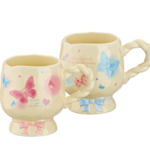 ΚΟΥΠΑ ΠΟΡΣΕΛΑΝΙΝΗ ΜΕ ΠΕΤΑΛΟΥΔΕΣ ΣΕ 2 ΧΡΩΜΑΤΑ Φ7.5x10.5cm