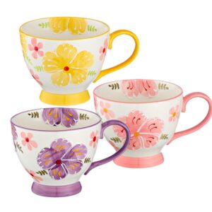 ΚΟΥΠΑ ΠΟΡΣΕΛΑΝΙΝΗ ΜΕ ΛΟΥΛΟΥΔΙΑ ΖΩΓΡΑΦΙΣΜΕΝΗ ΣΤΟ ΧΕΡΙ 3 ΧΡΩΜΑΤΩΝ Φ10.5x9cm