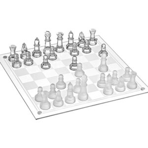 ΕΠΙΤΡΑΠΕΖΙΟ ΣΚΑΚΙ ΓΥΑΛΙΝΟ 28x28cm