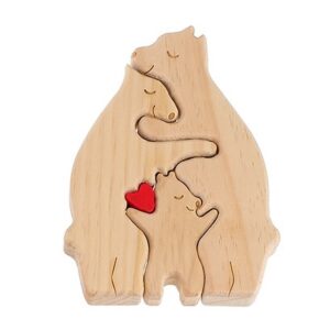 ΣΕΤ ΞΥΛΙΝΟ ΔΙΑΚΟΣΜΗΤΙΚΟ ΠΑΖΛ ΟΙΚΟΓΕΝΕΙΑ 3 ΑΡΚΟΥΔΩΝ 11x15cm