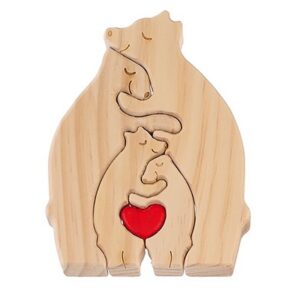 ΣΕΤ ΞΥΛΙΝΟ ΔΙΑΚΟΣΜΗΤΙΚΟ ΠΑΖΛ ΟΙΚΟΓΕΝΕΙΑ 4 ΑΡΚΟΥΔΩΝ 11x15cm