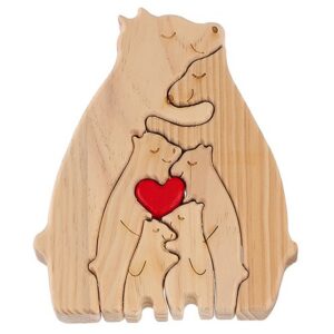 ΣΕΤ ΞΥΛΙΝΟ ΔΙΑΚΟΣΜΗΤΙΚΟ ΠΑΖΛ ΟΙΚΟΓΕΝΕΙΑ 6 ΑΡΚΟΥΔΩΝ 14x17cm