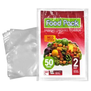 Σακούλες Τροφίμων Μεσαίες no2 πακ=50τεμ 32x26cm Homie 101610