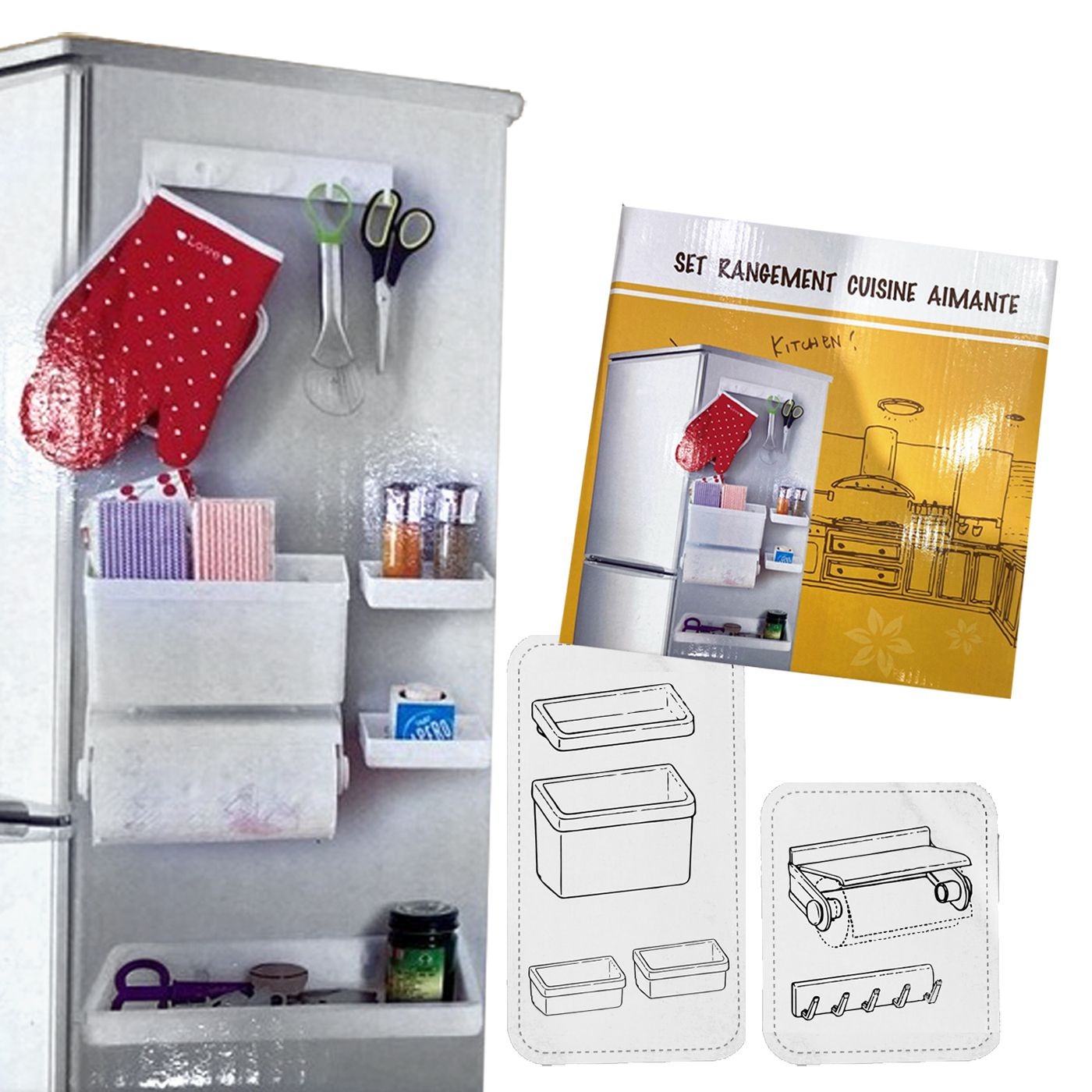 Σετ Οργάνωσης με Μαγνητικά Ράφια Κουτί=26x26x9cm Homie 101890 Σετ Οργάνωσης με Μαγνητικά Ράφια Κουτί=26x26x9cm Homie 101890