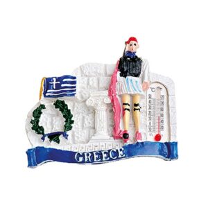 ΜΑΓΝΗΤΑΚΙ ΤΣΟΛΙΑΣ ΘΕΡΜΟΜΕΤΡΟ ''GREECE'' 7x6cm
