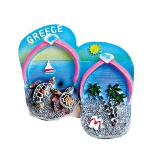 ΜΑΓΝΗΤΑΚΙ ΖΕΥΓΑΡΙ ΣΑΓΙΟΝΑΡΕΣ ΜΕ ΧΕΛΩΝΕΣ ''GREECE'' 7x7cm