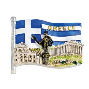 ΜΑΓΝΗΤΑΚΙ ΕΛΛΗΝΙΚΗ ΣΗΜΑΙΑ ΠΑΡΘΕΝΩΝΑΣ ''GREECE'' 8x6.5cm
