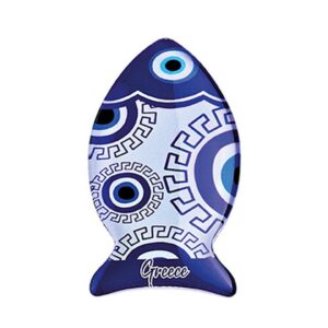 ΜΑΓΝΗΤΑΚΙ ΨΑΡΑΚΙ ΜΠΛΕ ΜΕ ΜΑΤΙΑ ''GREECE'' 4x7cm