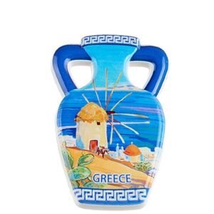 ΜΑΓΝΗΤΑΚΙ ΑΜΦΟΡΕΑΣ ΑΝΕΜΟΜΥΛΟΣ ''GREECE'' 5.5x8cm