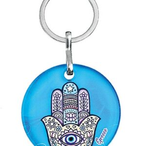 ΜΠΡΕΛΟΚ ΓΥΑΛΙΝΟ ΧΕΡΙ ΤΗΣ ΦΑΤΙΜΑ ''GREECE'' Φ5cm