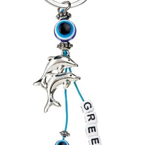 ΜΕΤΑΛΛΙΚΟ ΜΠΡΕΛΟΚ ΔΕΛΦΙΝΙΑ ''GREECE'' 12cm