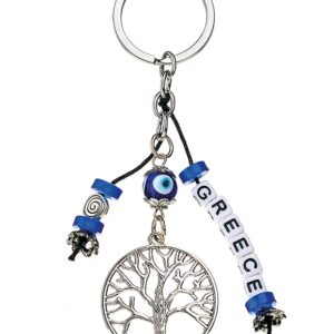 ΜΕΤΑΛΛΙΚΟ ΜΠΡΕΛΟΚ ΔΕΝΤΡΟ ΤΗΣ ΖΩΗΣ ''GREECE'' 12 cm