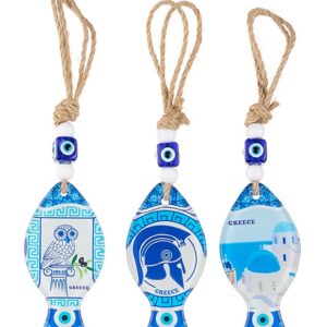 ΚΡΕΜΑΣΤΑ ΨΑΡΑΚΙΑ ΜΕ ΜΑΤΑΚΙΑ 3 ΣΧΕΔΙΩΝ ''GREECE'' 24cm