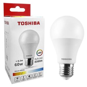 Λάμπα LED Toshiba για Ντουί e27 Θερμό Λευκό 230v n_ std a60 8
