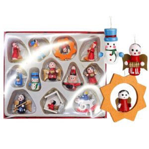 Ξύλινα Στολίδια σετ=12 τεμ Στολίδι=3