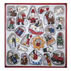 Στολίδια Ξύλινα σετ=24 τεμ Στολίδι=5