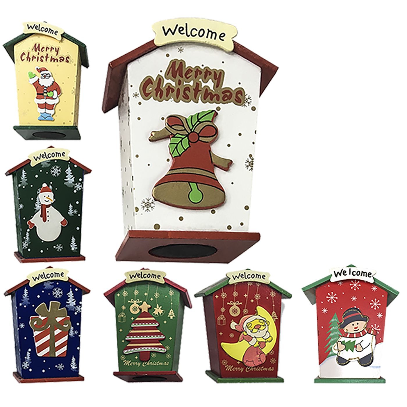 Κουμπαράς Ξύλινος Σπίτι 11,5x9x6cm Xmasfest 1131594 Κουμπαράς Ξύλινος Σπίτι 11