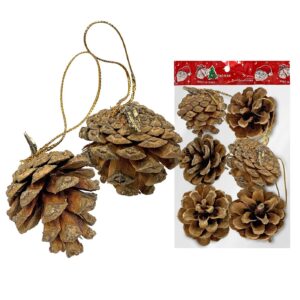 Κουκουνάρια Κρεμαστά πακ=6τεμ 4cm Xmasfest 1131935