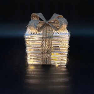 Κουτί Δώρου Διακοσμητικό με φως 15cm Xmasfest 1132850