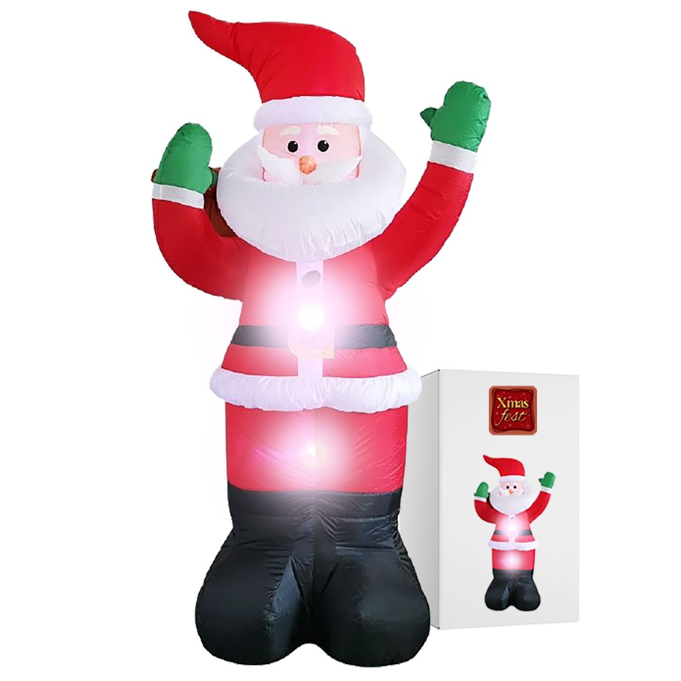 Άγιος 1,8m με φως Φουσκώνει-Ηλεκτρικός Ip44 Xmasfest 1133144 Άγιος 1