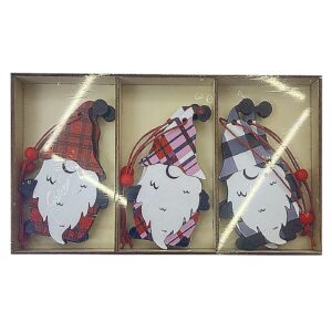 Στολίδια Ξύλινοι Άγιοι 6τεμ σε Display Κουτί=18x10cm