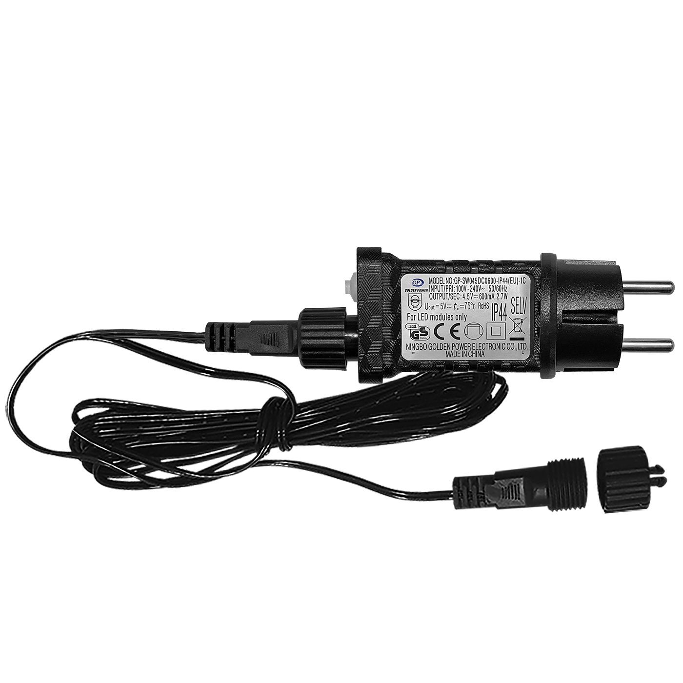 Μετασχηματιστής Εξωτερικού Χώρου IP44 με 3m Καλώδιο, Επέκταση & Προγράμματα Xmasfest 1133504 Μετασχηματιστής Εξωτερικού Χώρου IP44 με 3m Καλώδιο