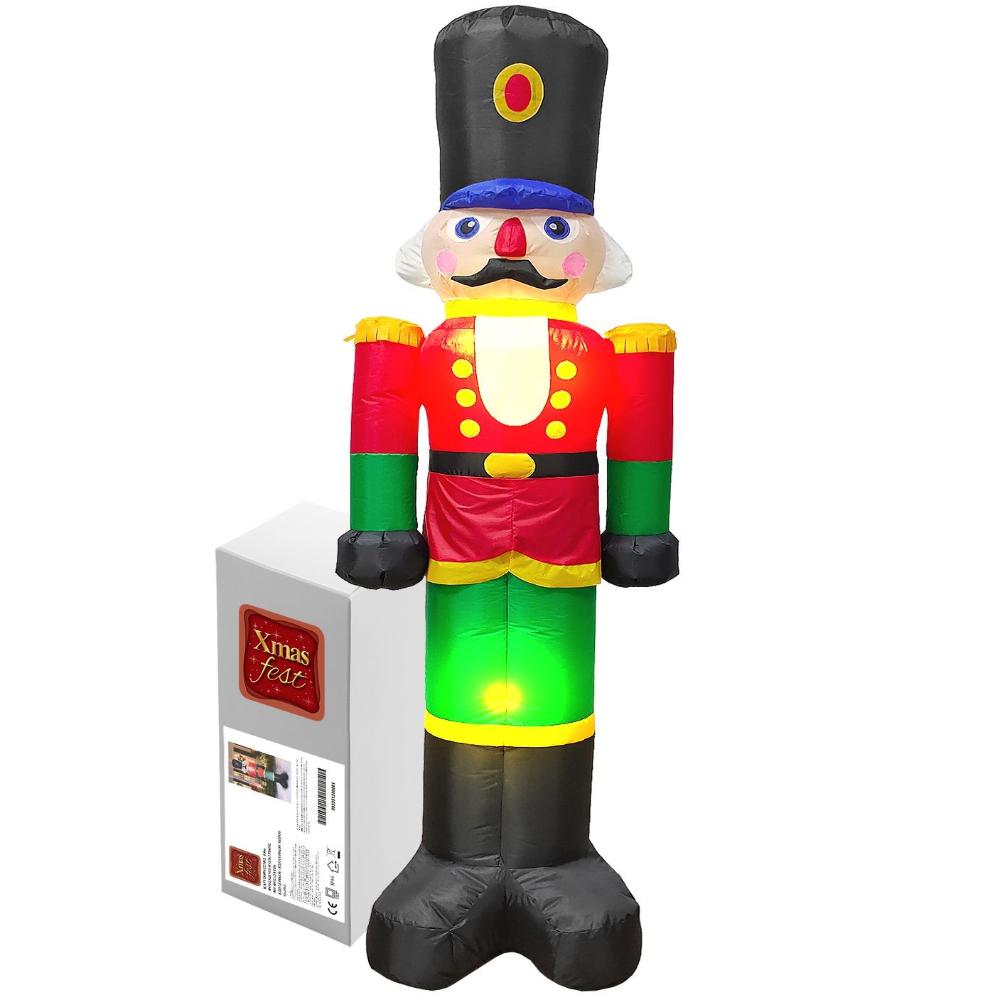 Καρυοθραύστης 1,8m με φως Φουσκώνει-Ηλεκτρικός Ip44 Xmasfest 1133532 Καρυοθραύστης 1