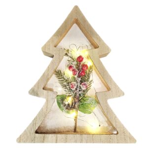 Δέντρο Ξύλινο με γκι και 10led 28x21