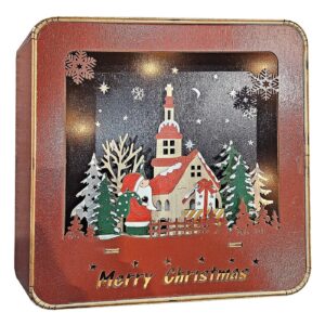 Τηλεόραση Ξύλινη με Άγιο και 5led 20x20x4