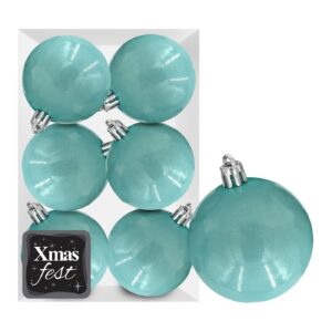 Μπάλες Περλέ Θαλασσί πακ=6τεμ φ8 ø8cm Xmasfest 1133558