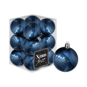 Μπάλες Γυαλιστερές Σκούρο Πετρόλ πακ=12τεμ φ4 ø4cm Xmasfest 1133564