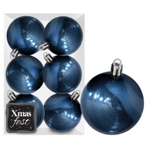 Μπάλες Γυαλιστερές Σκούρο Πετρόλ πακ=6τεμ φ10 ø10cm Xmasfest 1133567