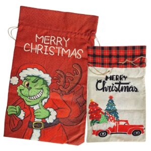 Σάκος Χριστουγέννων Λινάτσα Σχέδια 52x30cm Xmasfest 1133629