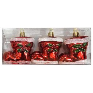 Μπότες Κρεμαστές Δέντρου Χριστουγέννων σετ=3τεμ 6