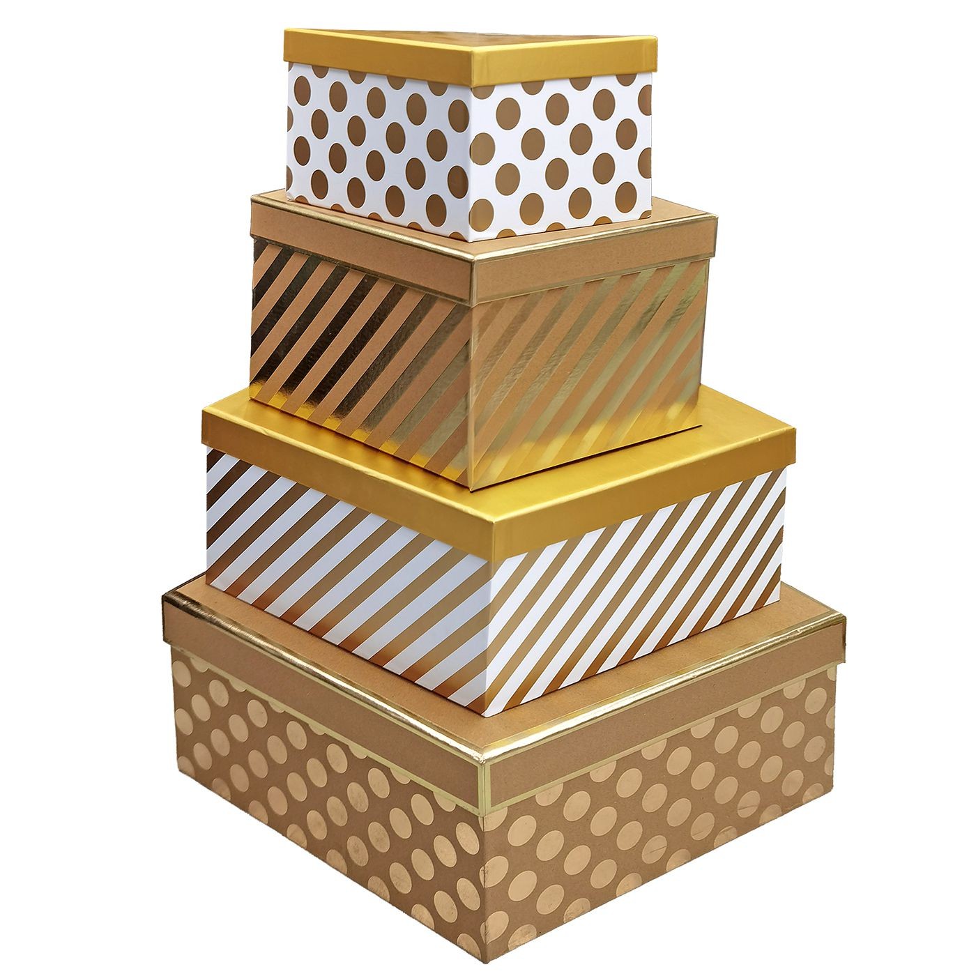 Κουτιά Χάρτινα Χρυσά Σετ=4 τεμ 24x19x14cm 28x24x15cm 34x31x16cm 38x35x18cm Xmasfest 1133993 Κουτιά Χάρτινα Χρυσά Σετ=4 τεμ 24x19x14cm 28x24x15cm 34x31x16cm 38x35x18cm Xmasfest 1133993