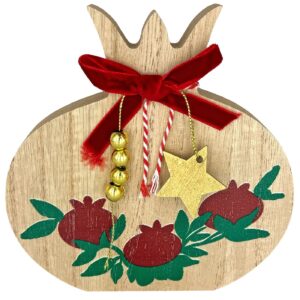 Ρόδι Ξύλινο Επιτραπέζιο Διακοσμητικό 14