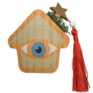 Σπίτι με Ματάκι Ξύλινο Επιτραπέζιο Διακοσμητικό 14